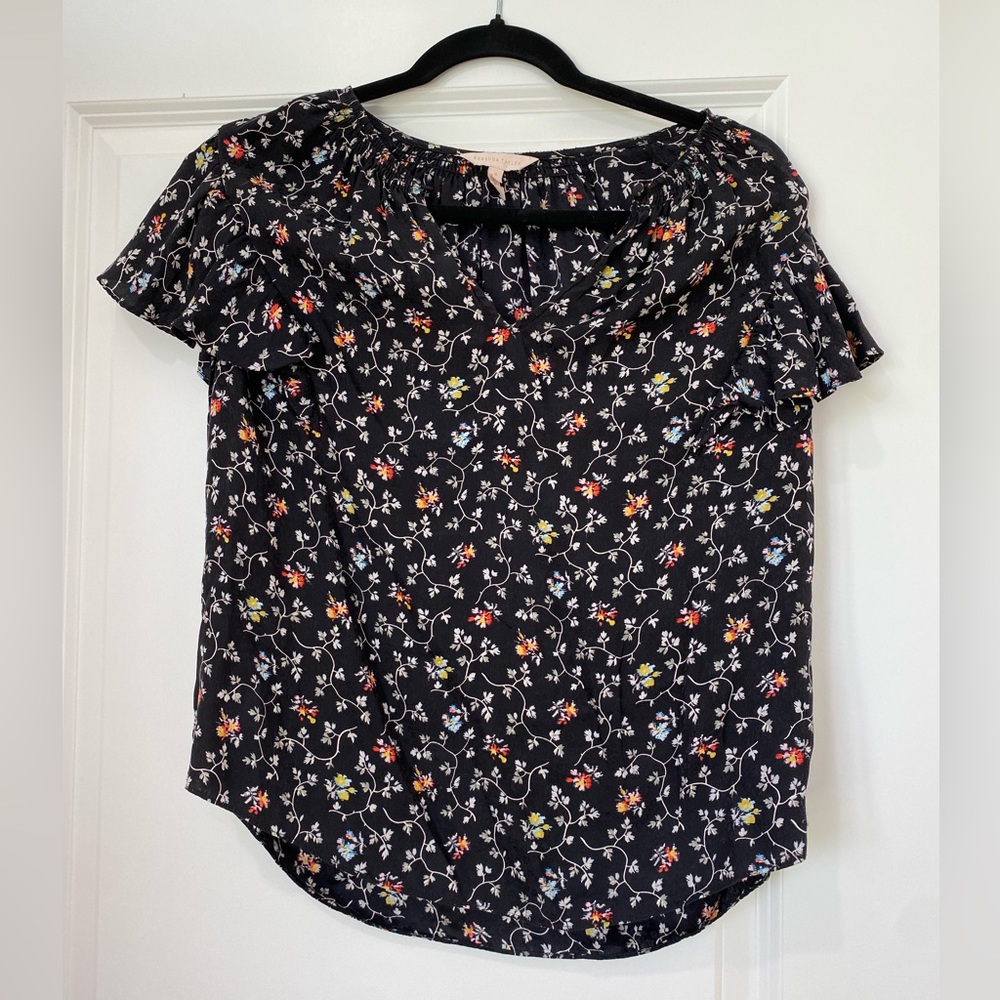 Rebecca Taylor black silk blouse